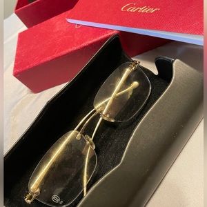 Gold Cartier  panthere authentic glasses